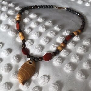 Natural Stone and Malachite Necklace